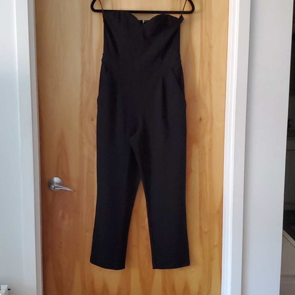 Express strapless fitted jumpsuit